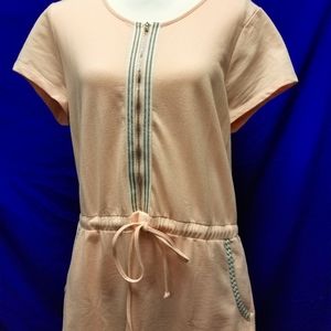 Venus Zip-front Pink Lounge Dress